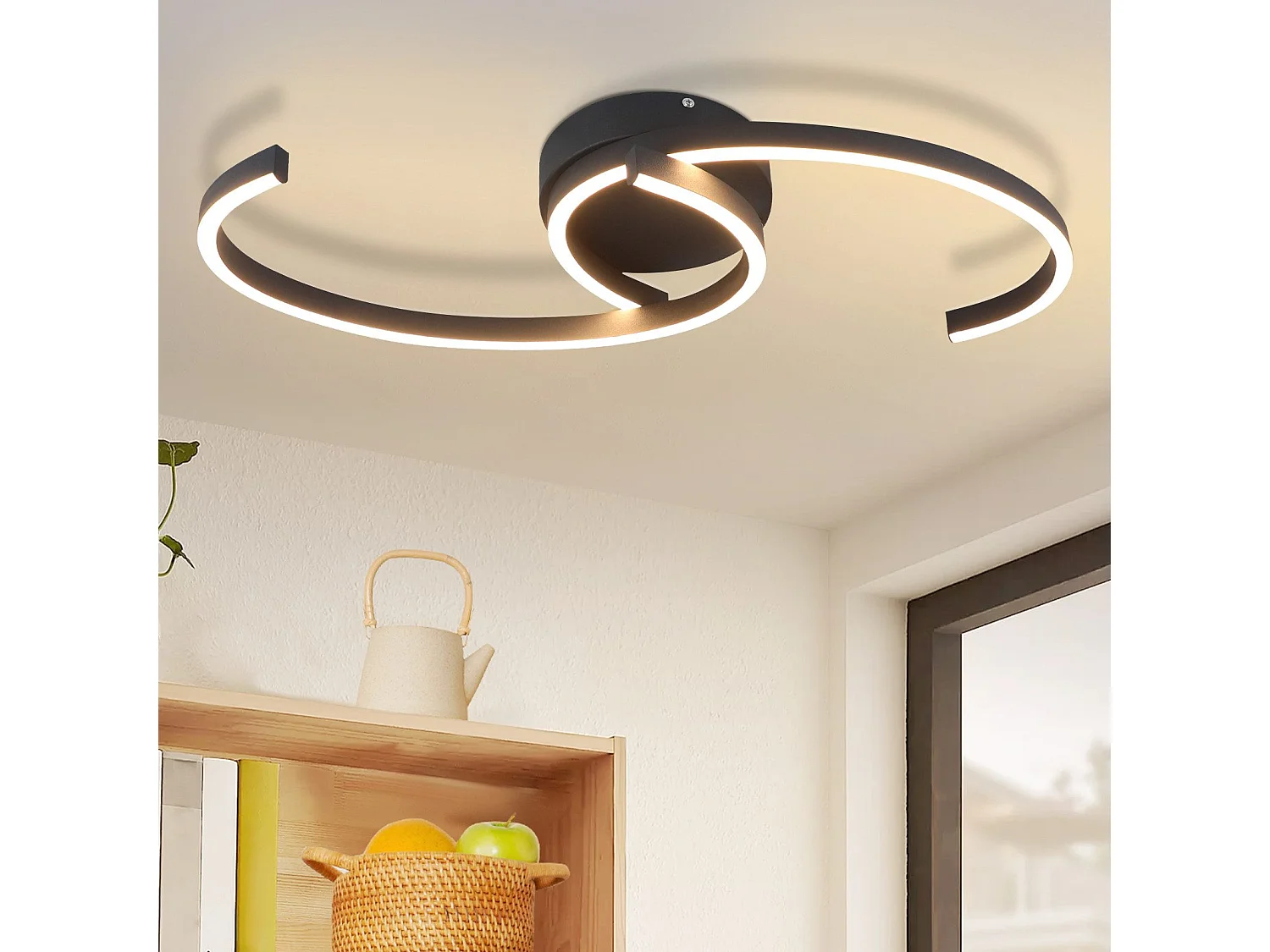 Plafonnier LED NETTLIFE salon 24W plafonnier moderne 3000K pour couloir cuisine