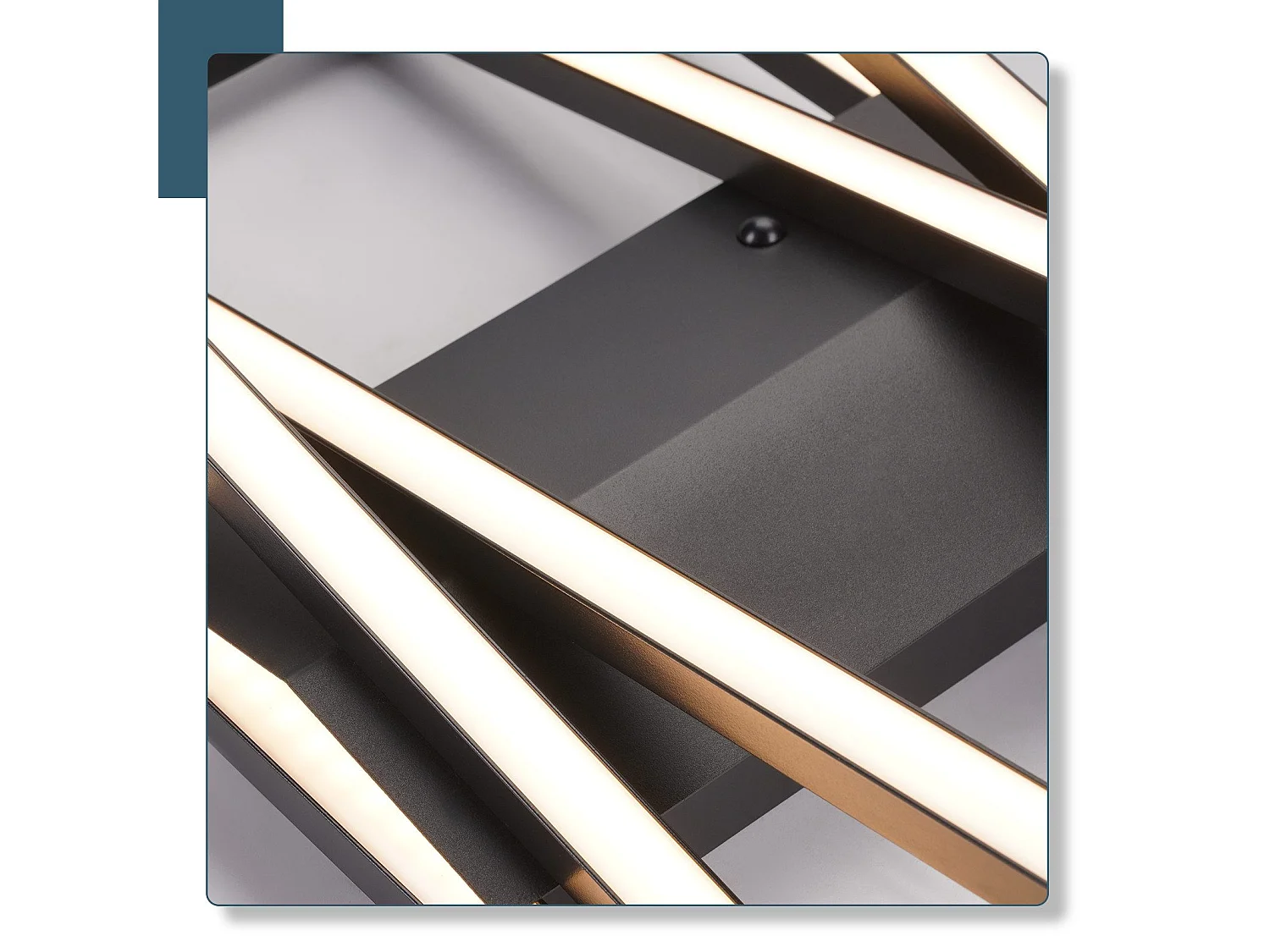 Plafonnier LED NETTLIFE noir 45W dimmable pour salon, bureau, chambre d'enfant