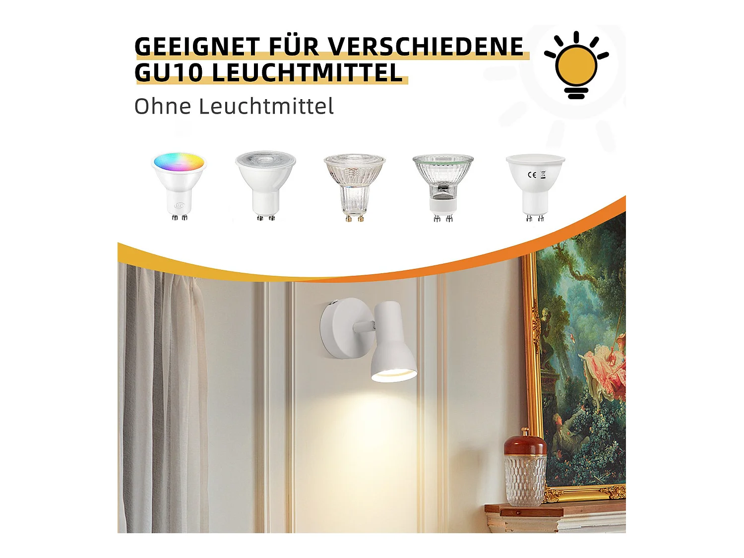 Spot de plafond NETTLIFE 1 flamme blanc moderne plafonnier intérieur GU10 chambre