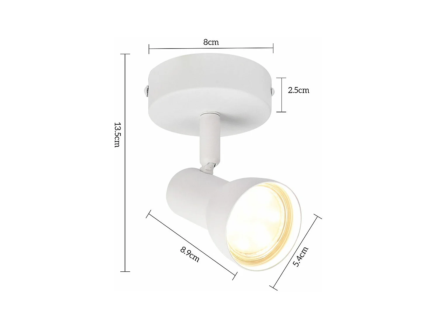 Spot de plafond NETTLIFE 1 flamme blanc moderne plafonnier intérieur GU10 chambre