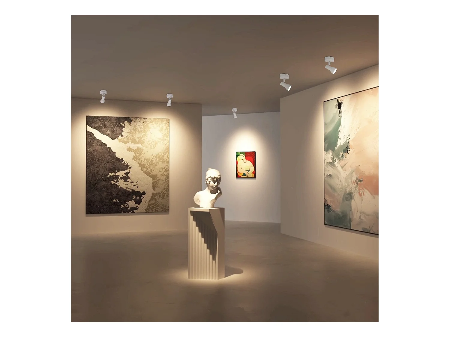 Spot de plafond NETTLIFE 1 flamme blanc moderne plafonnier intérieur GU10 chambre