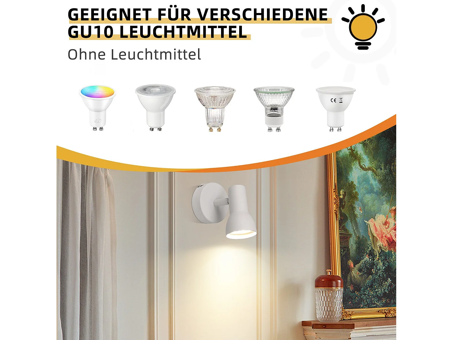 Spot de plafond NETTLIFE 1 flamme blanc moderne plafonnier intérieur GU10 chambre