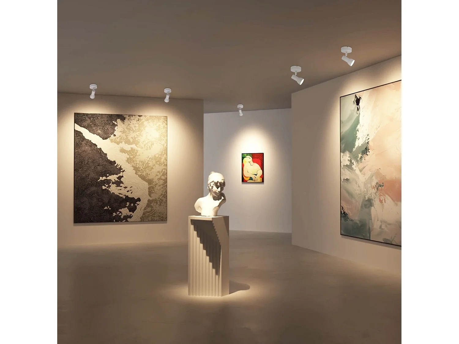 Spot de plafond NETTLIFE 1 flamme blanc moderne plafonnier intérieur GU10 chambre