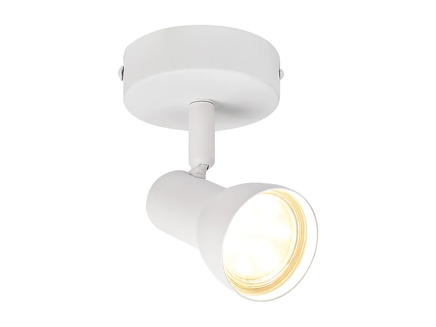 Spot de plafond NETTLIFE 1 flamme blanc moderne plafonnier intérieur GU10 chambre