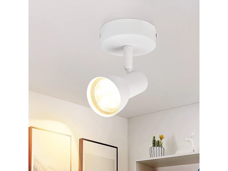 Spot de plafond NETTLIFE 1 flamme blanc moderne plafonnier intérieur GU10 chambre