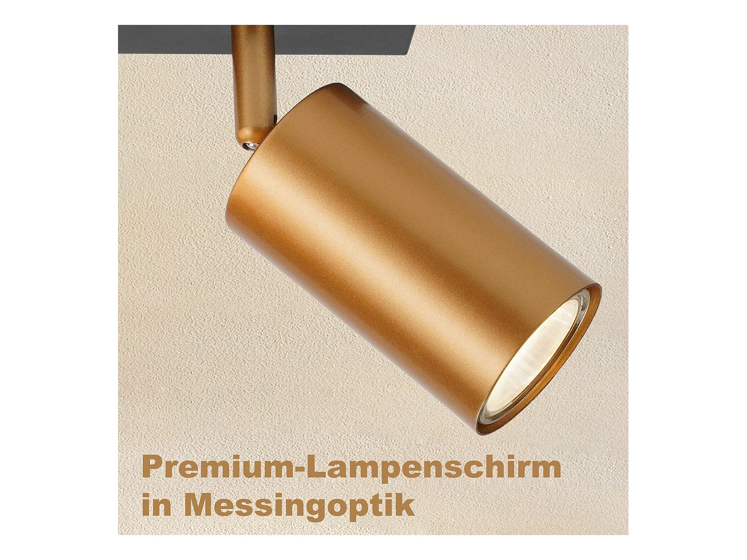 NETTLIFE 2-flammige Vintage Deckenleuchte Metall Deckenlampe mit Gold GU10 E14