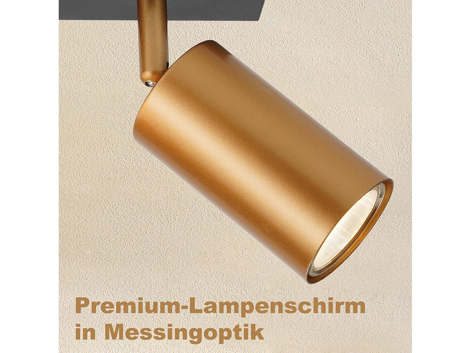 NETTLIFE 2-flammige Vintage Deckenleuchte Metall Deckenlampe mit Gold GU10 E14