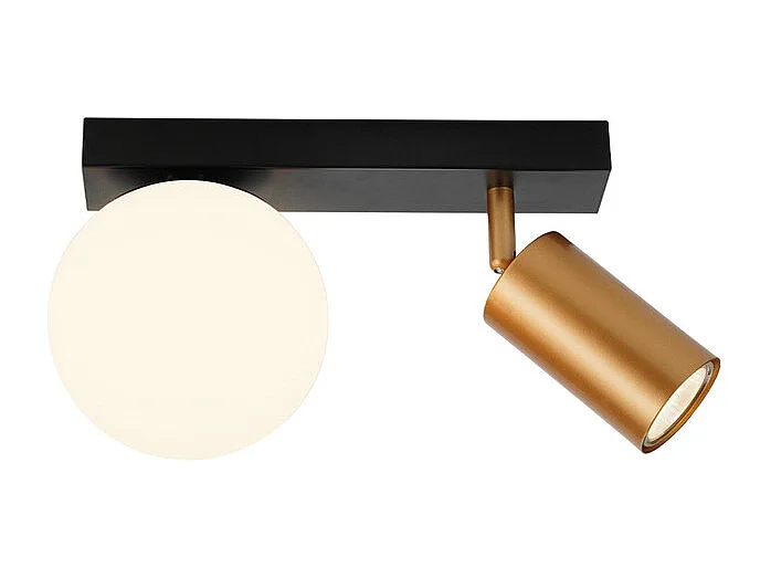 NETTLIFE Plafonnier 2 feux Vintage  Plafonnier Métal avec Or GU10 E14