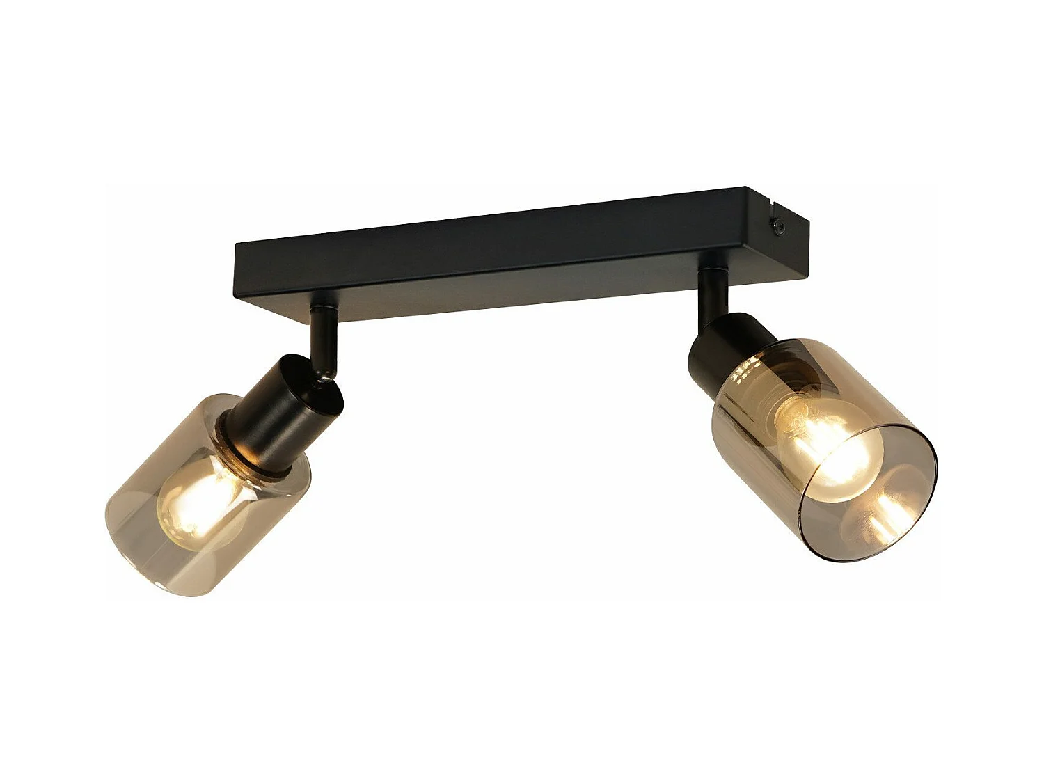 NETTLIFE Lampa sufitowa Spot 2 płomienie Czarny Industrial E14 Lampa sufitowa do salonu