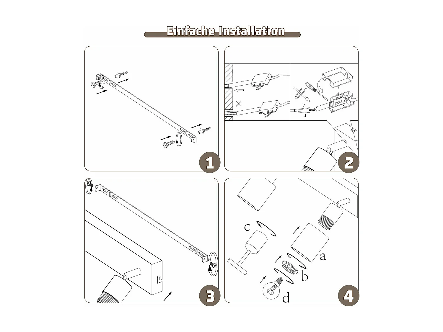 NETTLIFE Plafonnier Spot 2 Flammes Noir Industriel E14 Plafonnier Pour Salon