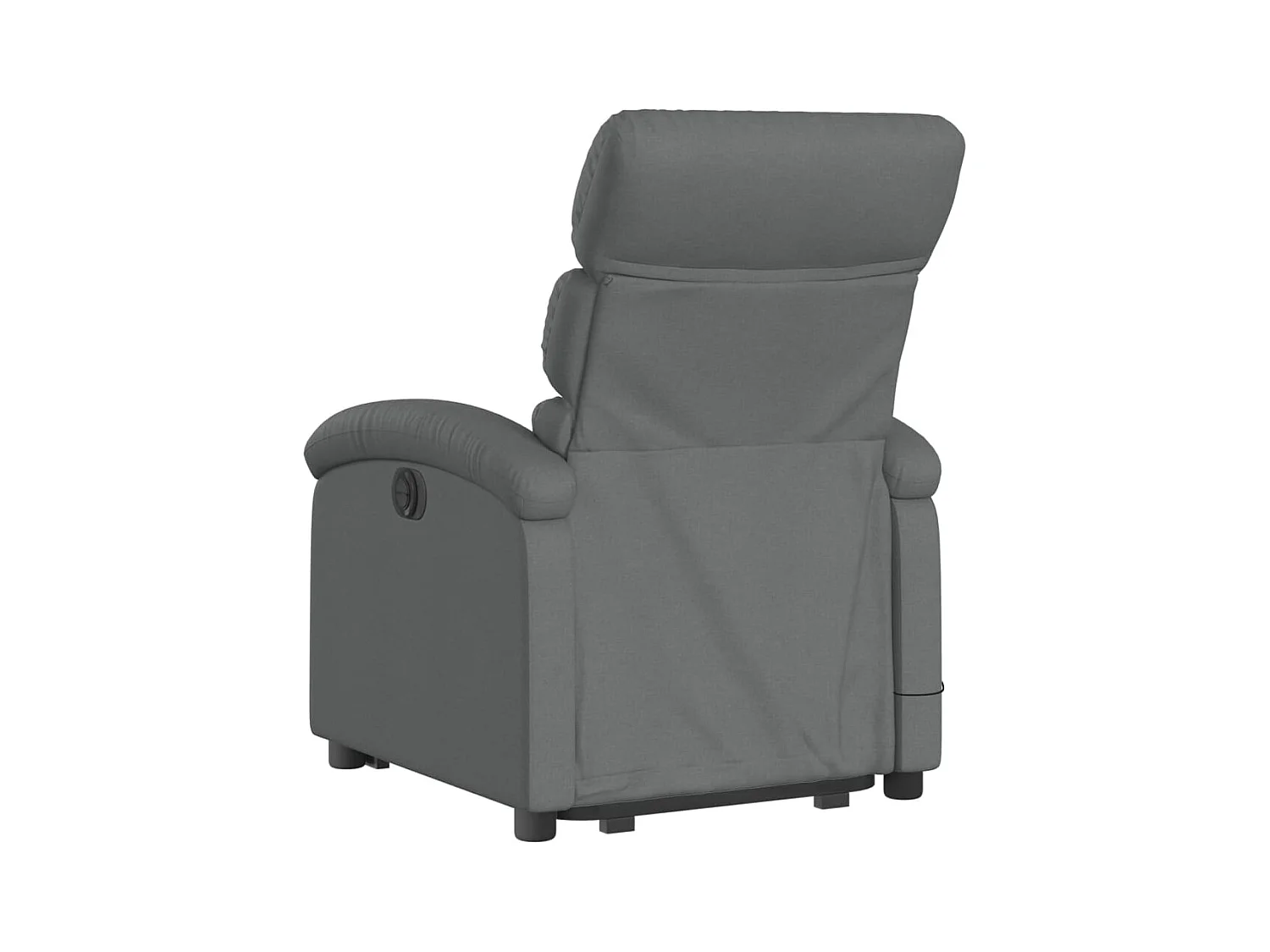 Fauteuil inclinable de massage électrique Gris foncé Tissu