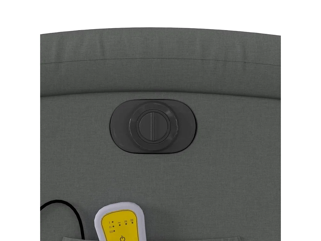 Fauteuil inclinable de massage électrique Gris foncé Tissu