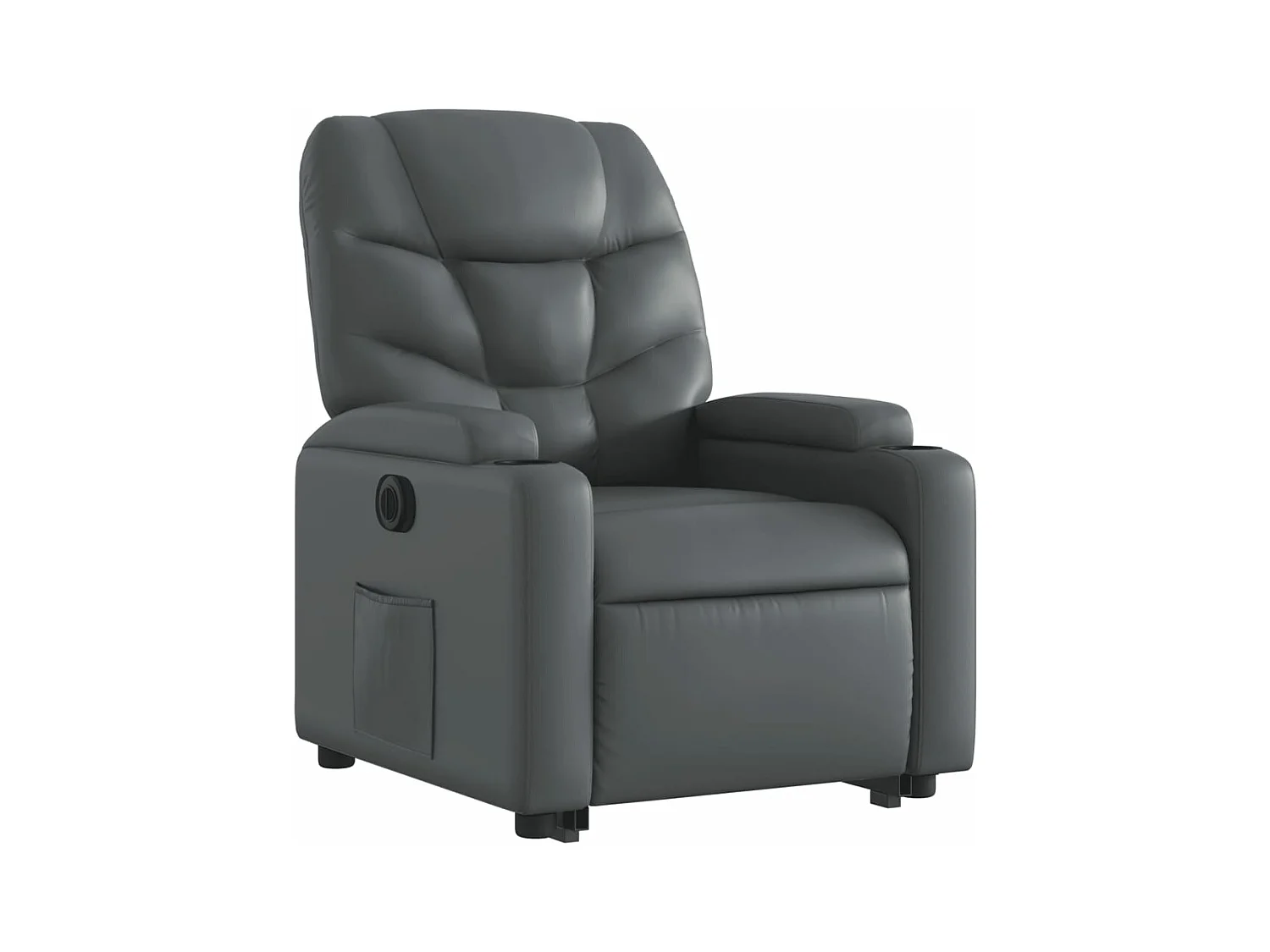 Fauteuil inclinable électrique gris similicuir