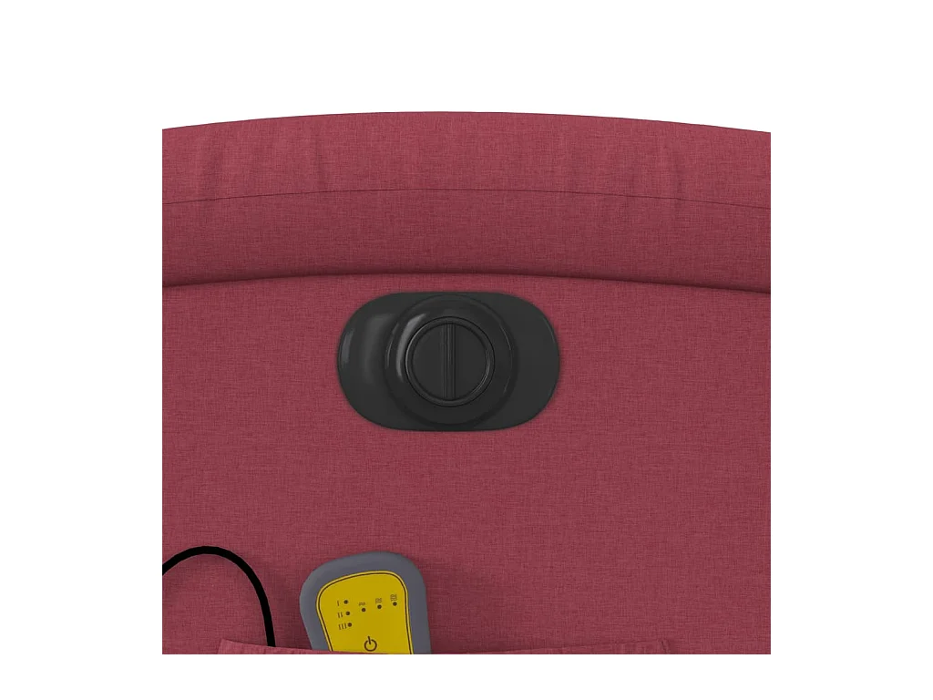 Poltrona Massaggiante Reclinabile Elettrica Rosso Vino Tessuto