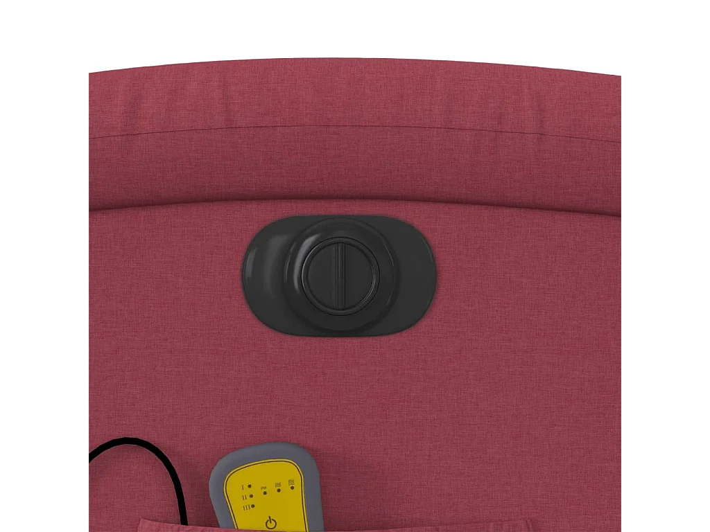 Poltrona Massaggiante Reclinabile Elettrica Rosso Vino Tessuto