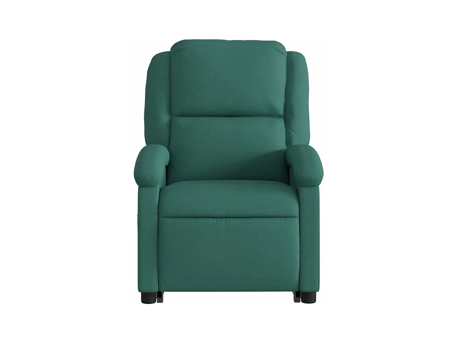 Fauteuil inclinable de massage électrique Vert foncé Tissu