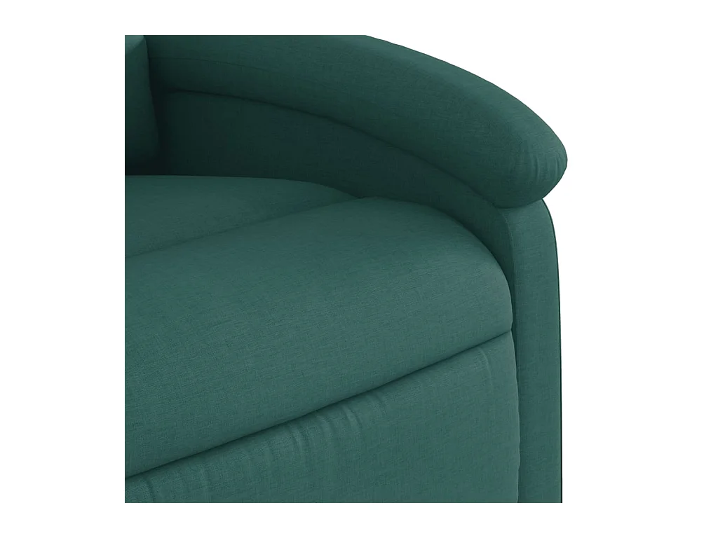 Fauteuil inclinable de massage électrique Vert foncé Tissu