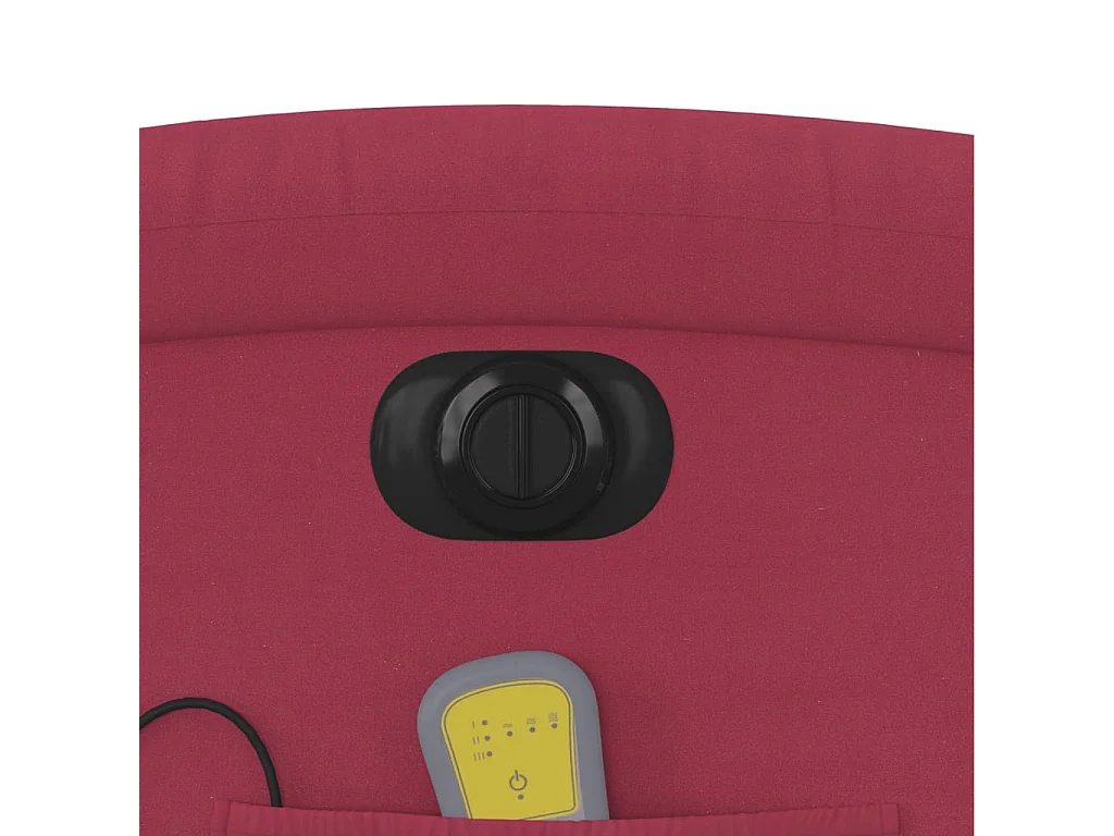 Poltrona Massaggiante Reclinabile Elettrica Rosso Vino Velluto