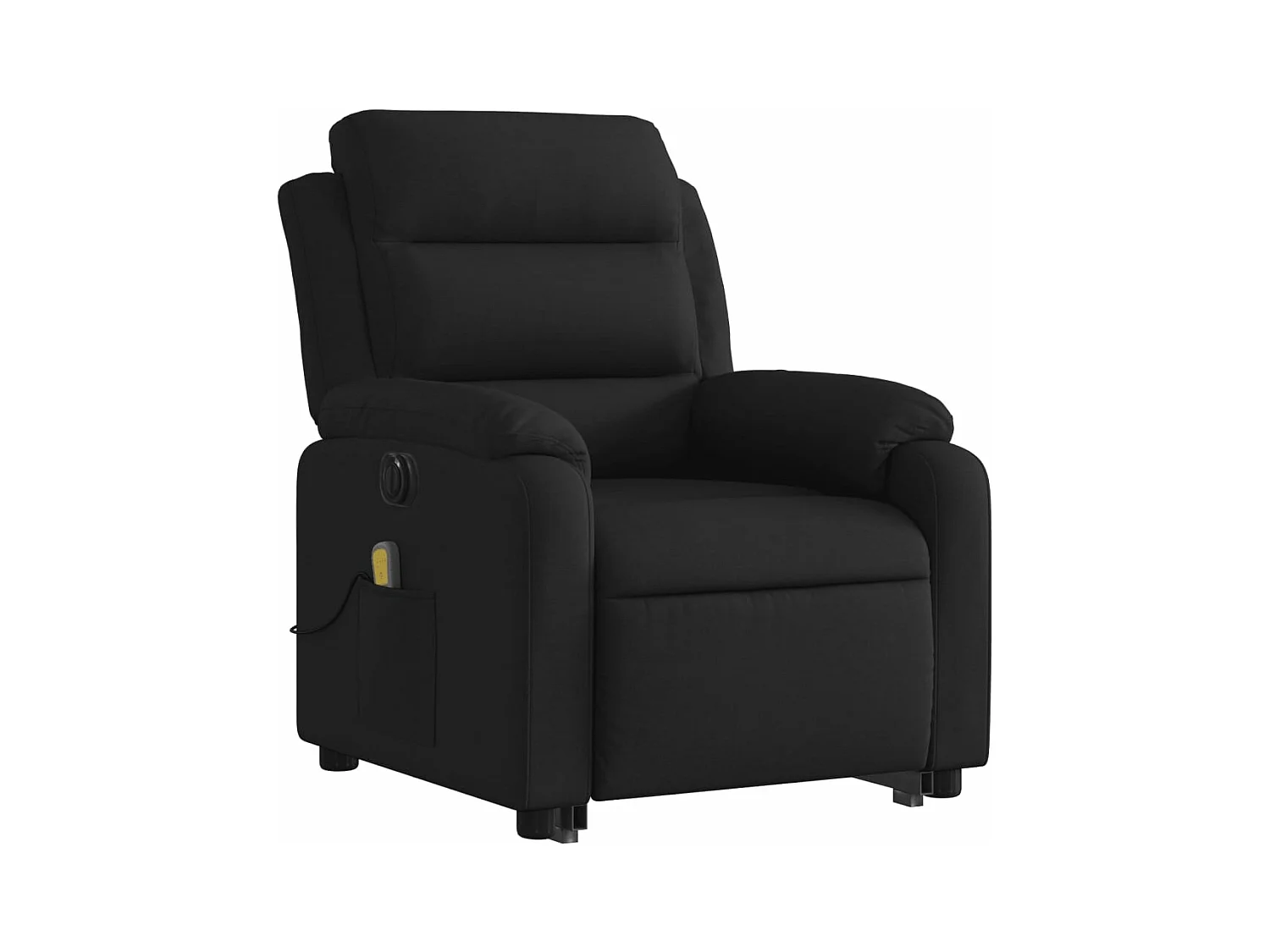Fauteuil inclinable de massage électrique Noir Tissu