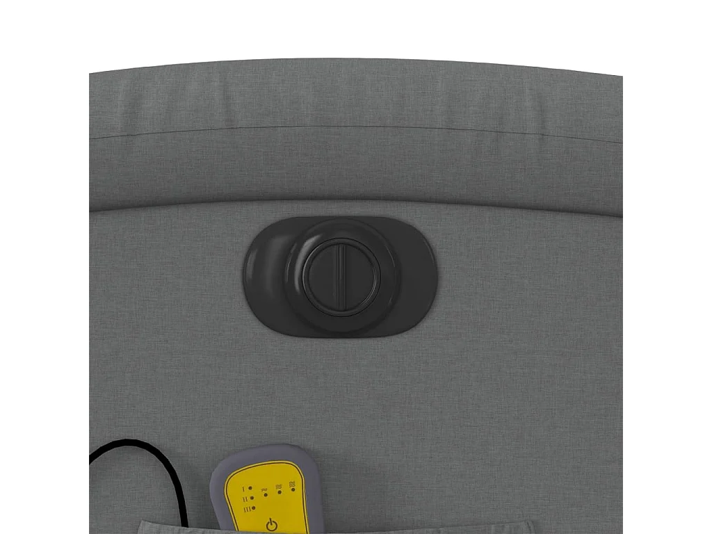 Poltrona Reclinabile Massaggio Elettrica Grigio Scuro Tessuto