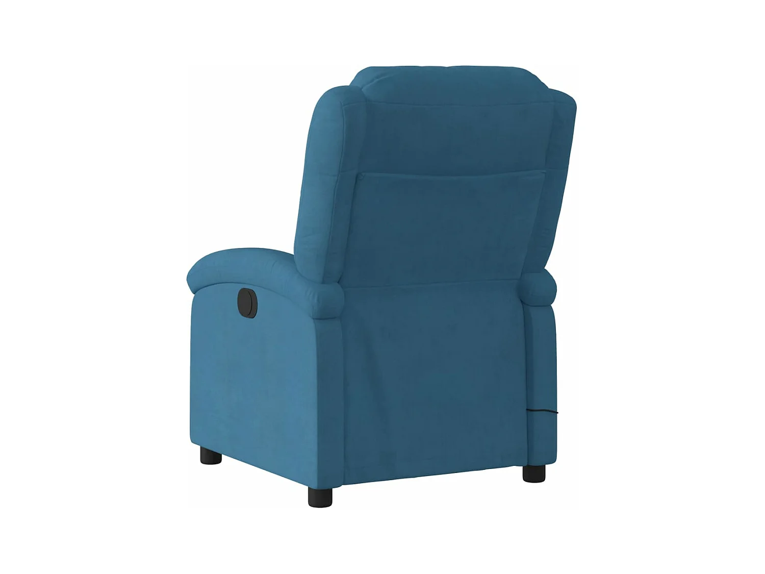 Fauteuil inclinable de massage électrique bleu velours