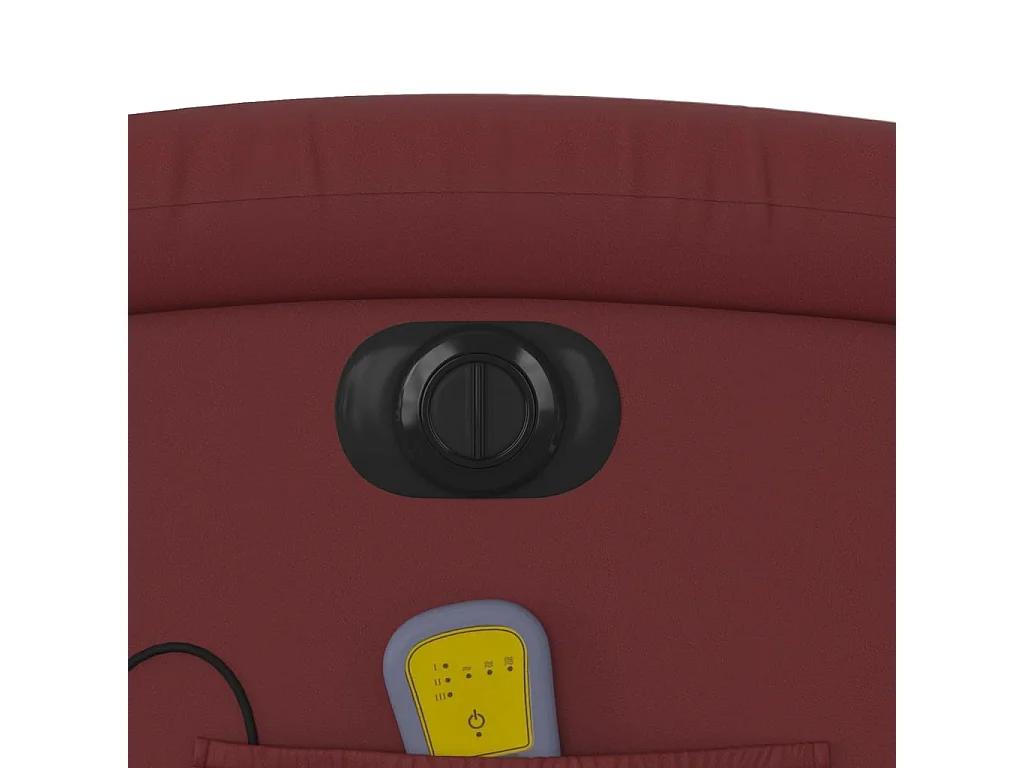 Fauteuil de massage inclinable électrique rouge bordeaux