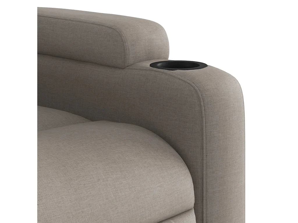 Fauteuil inclinable électrique taupe tissu