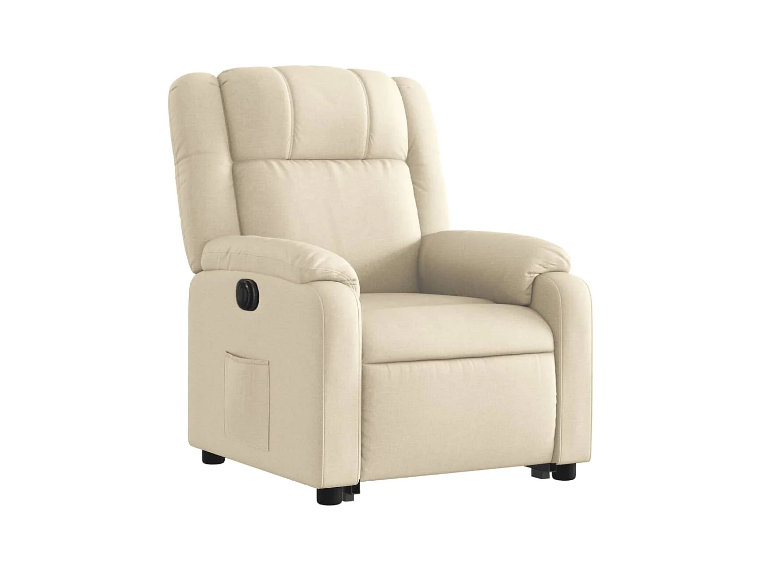 Fauteuil inclinable électrique crème tissu