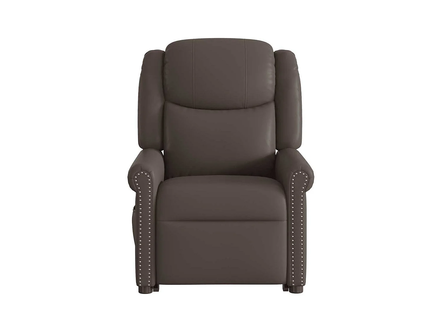 Fauteuil inclinable massage électrique marron brillant