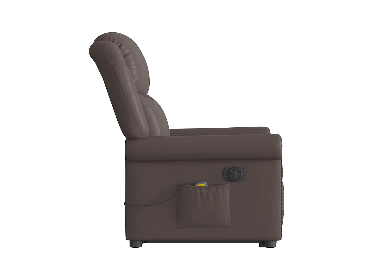 Fauteuil inclinable massage électrique marron brillant