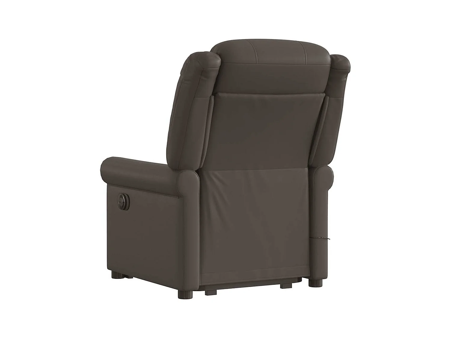 Fauteuil inclinable massage électrique marron brillant