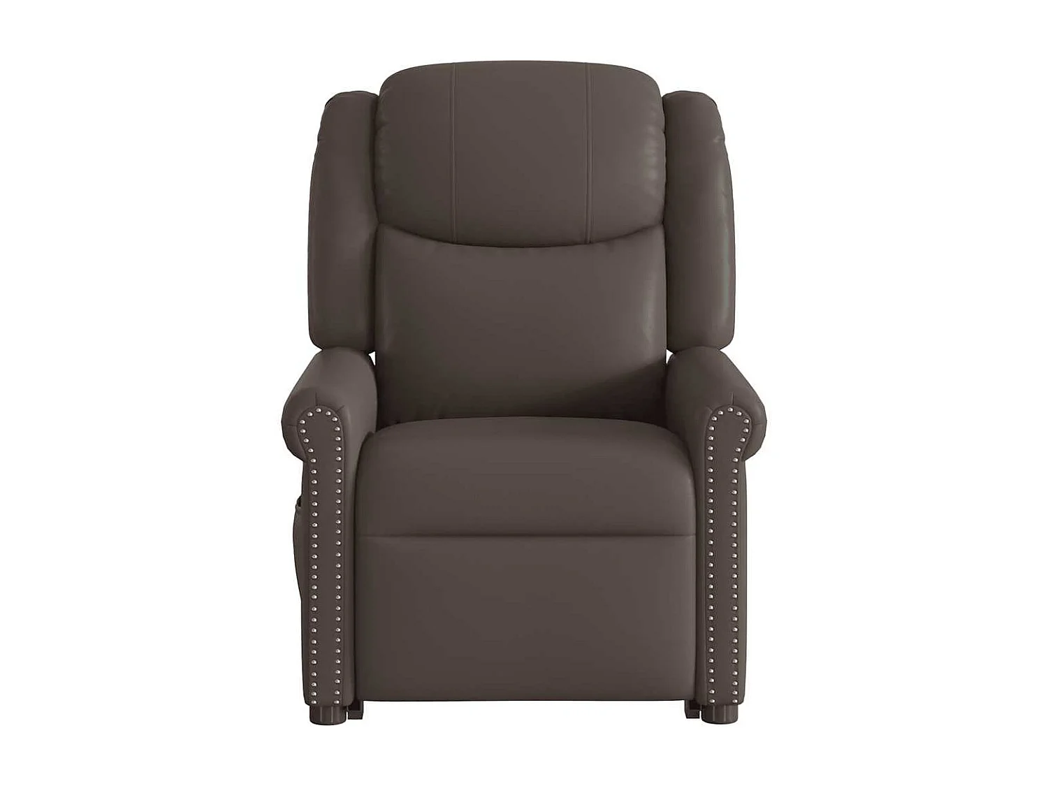 Fauteuil inclinable massage électrique marron brillant