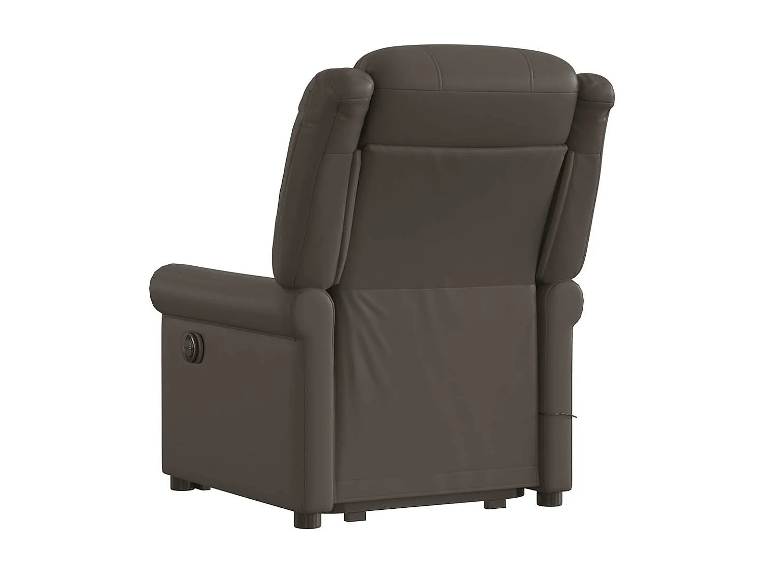 Fauteuil inclinable massage électrique marron brillant