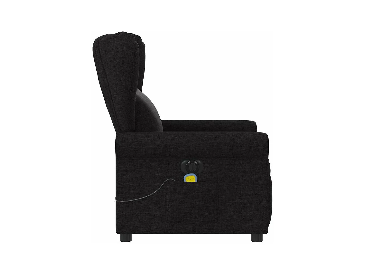 Fauteuil de massage inclinable électrique Noir Tissu