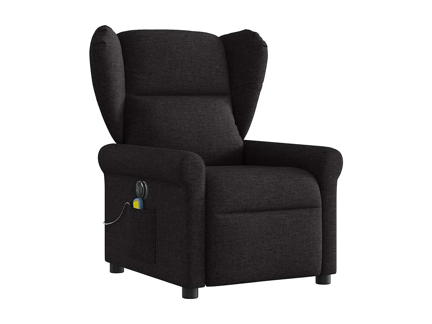 Fauteuil de massage inclinable électrique Noir Tissu