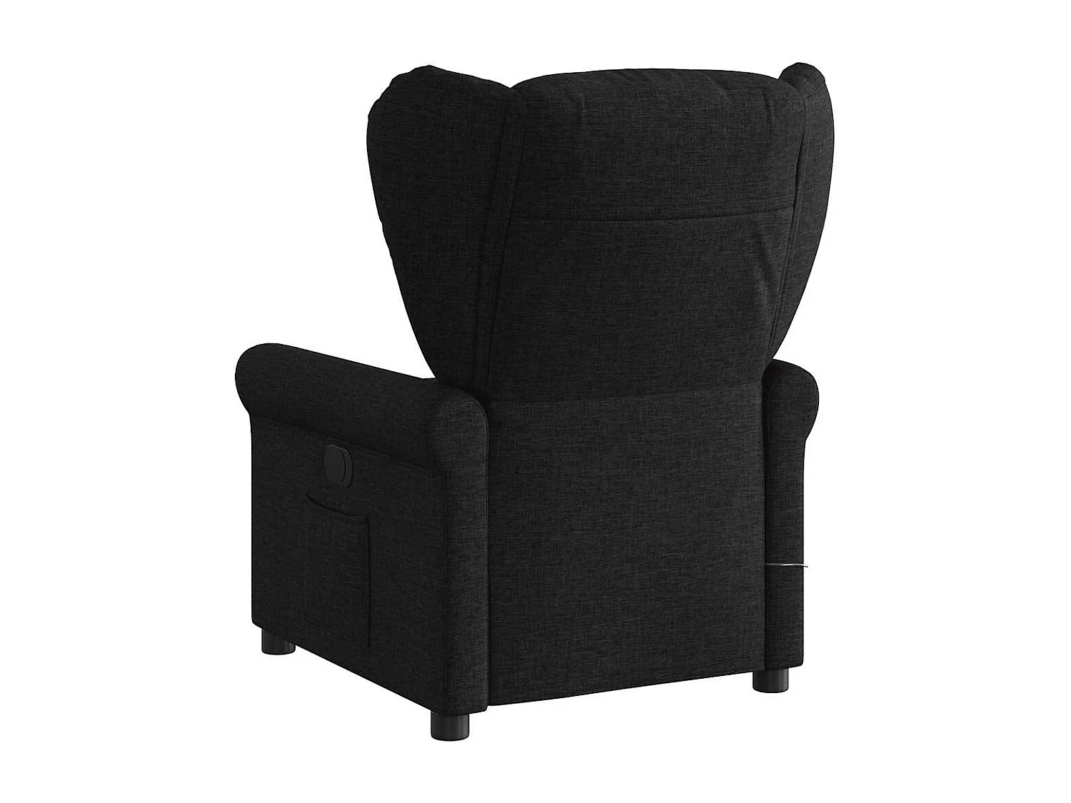 Fauteuil de massage inclinable électrique Noir Tissu
