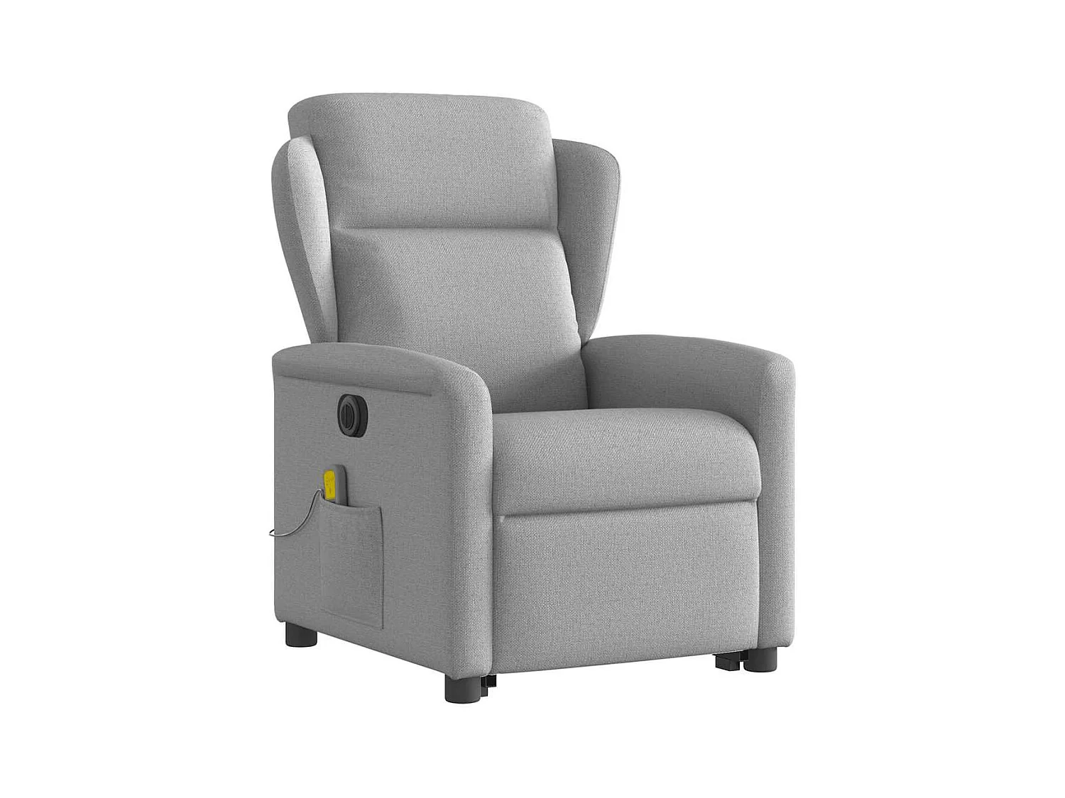 Fauteuil inclinable de massage électrique gris nuage tissu