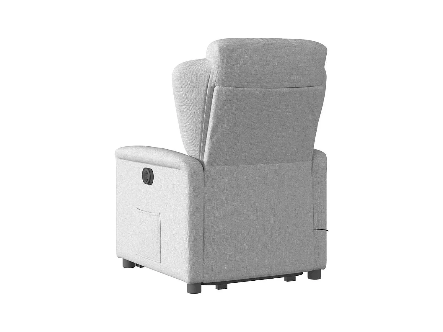 Fauteuil inclinable de massage électrique gris nuage tissu