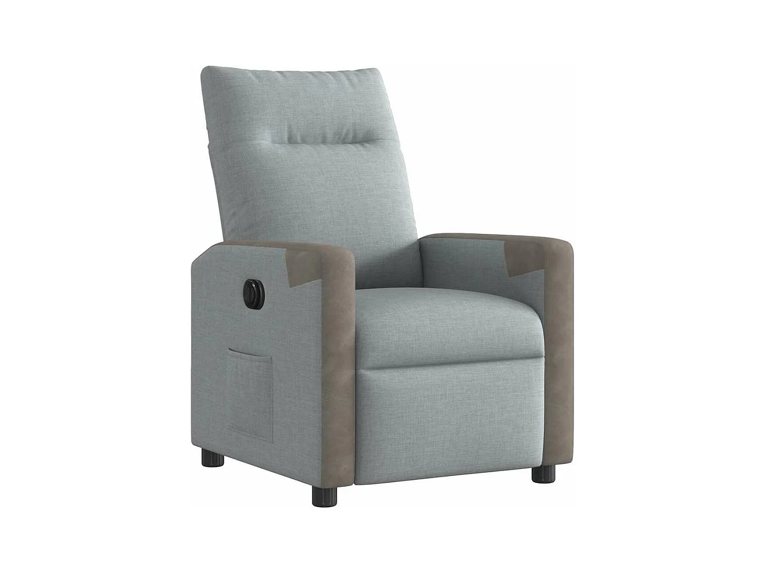 Fauteuil inclinable électrique Gris clair Tissu