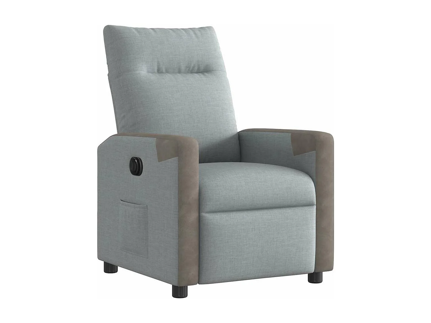 Fauteuil inclinable électrique Gris clair Tissu