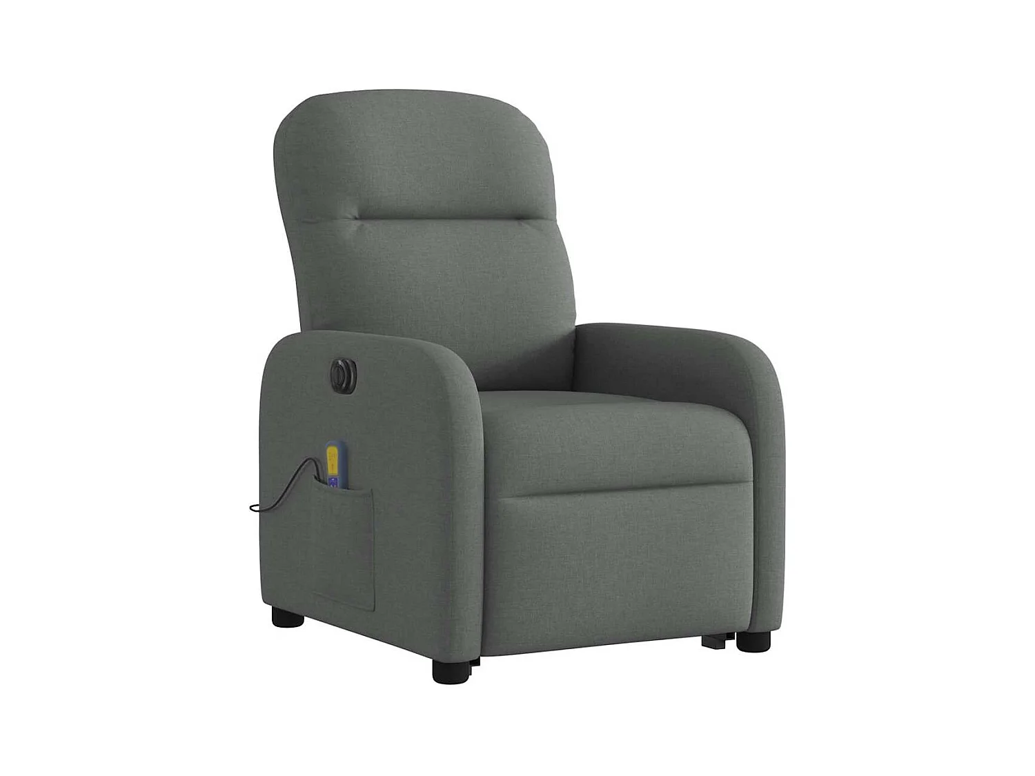 Fauteuil inclinable de massage électrique Gris foncé Tissu