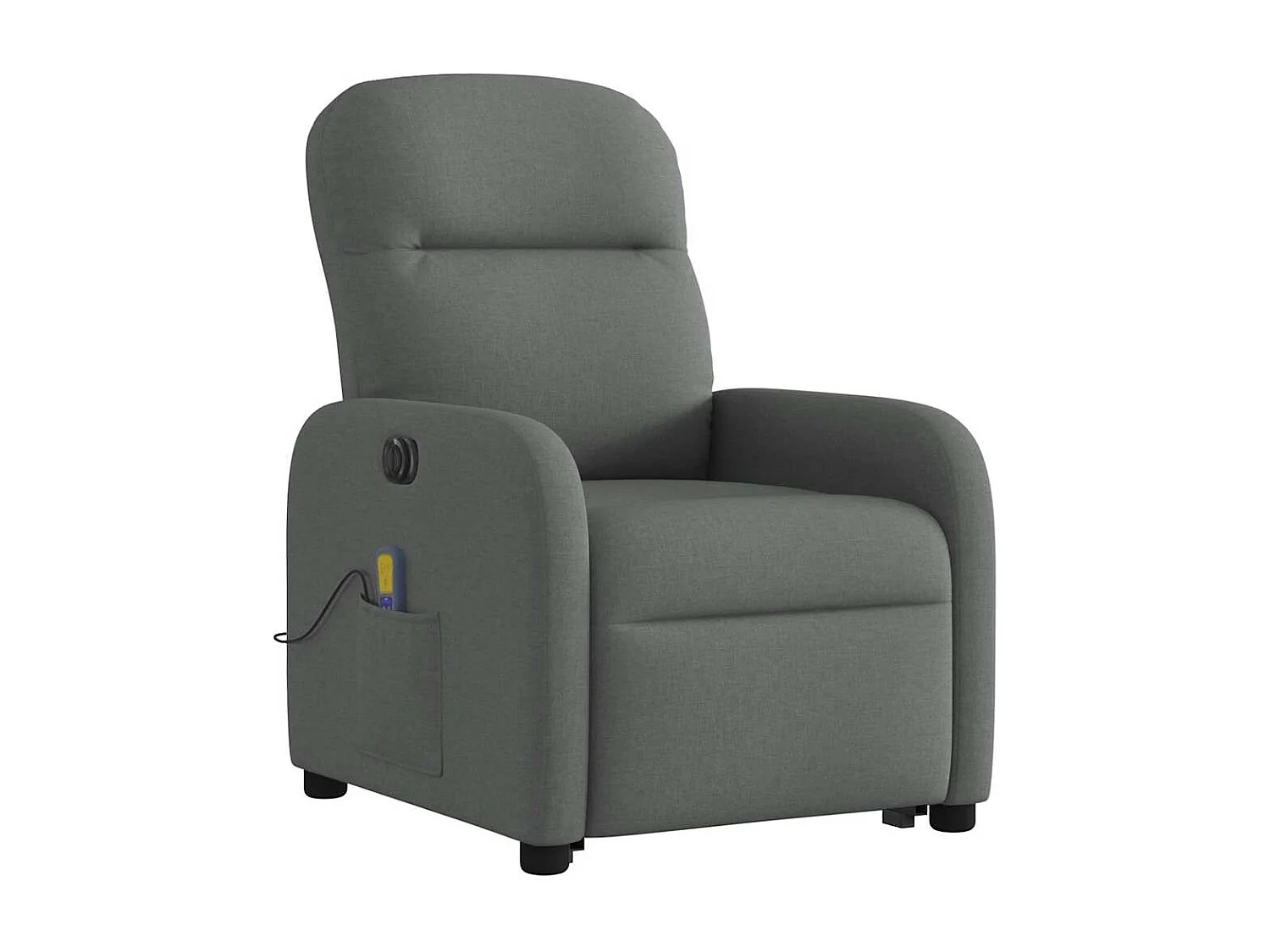 Fauteuil inclinable de massage électrique Gris foncé Tissu