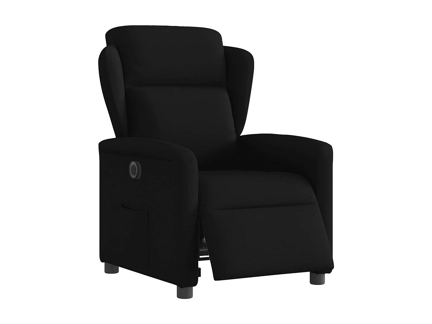 Fauteuil inclinable électrique Noir Tissu