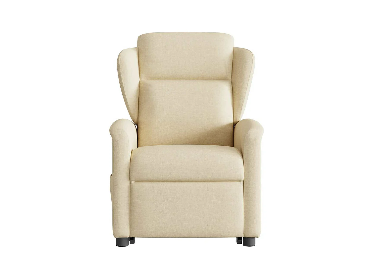 Poltrona reclinabile elettrica in tessuto crema