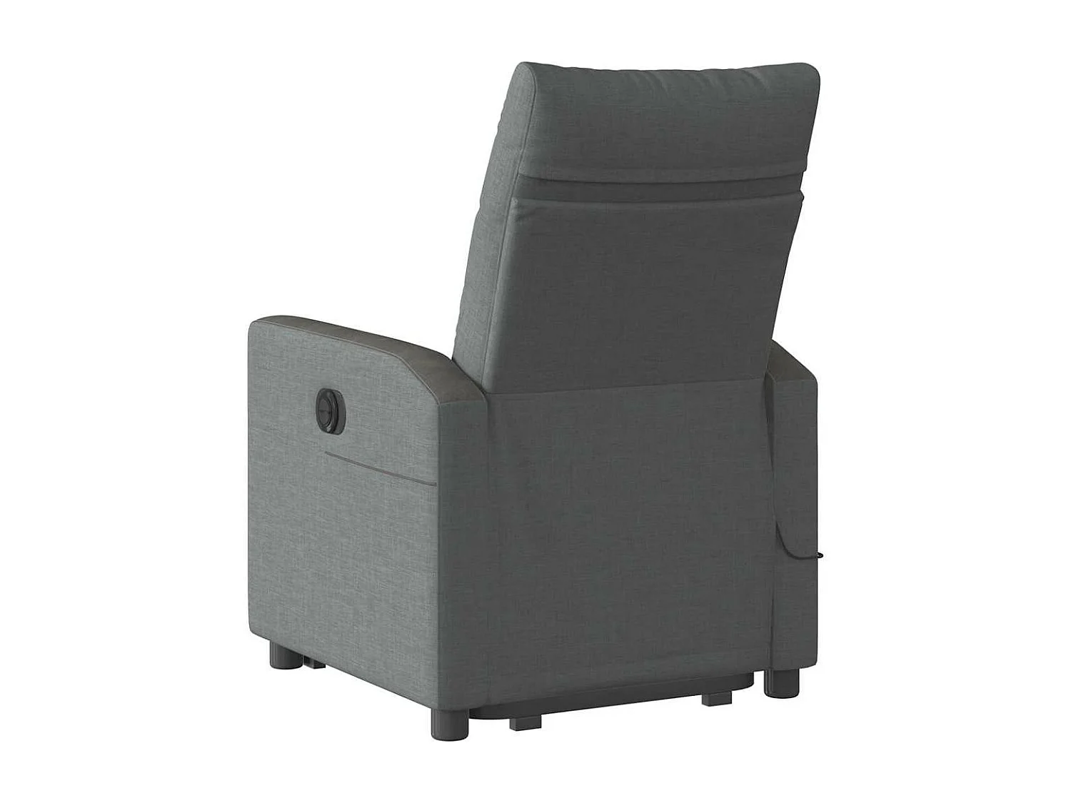 Fauteuil inclinable de massage électrique Gris foncé Tissu
