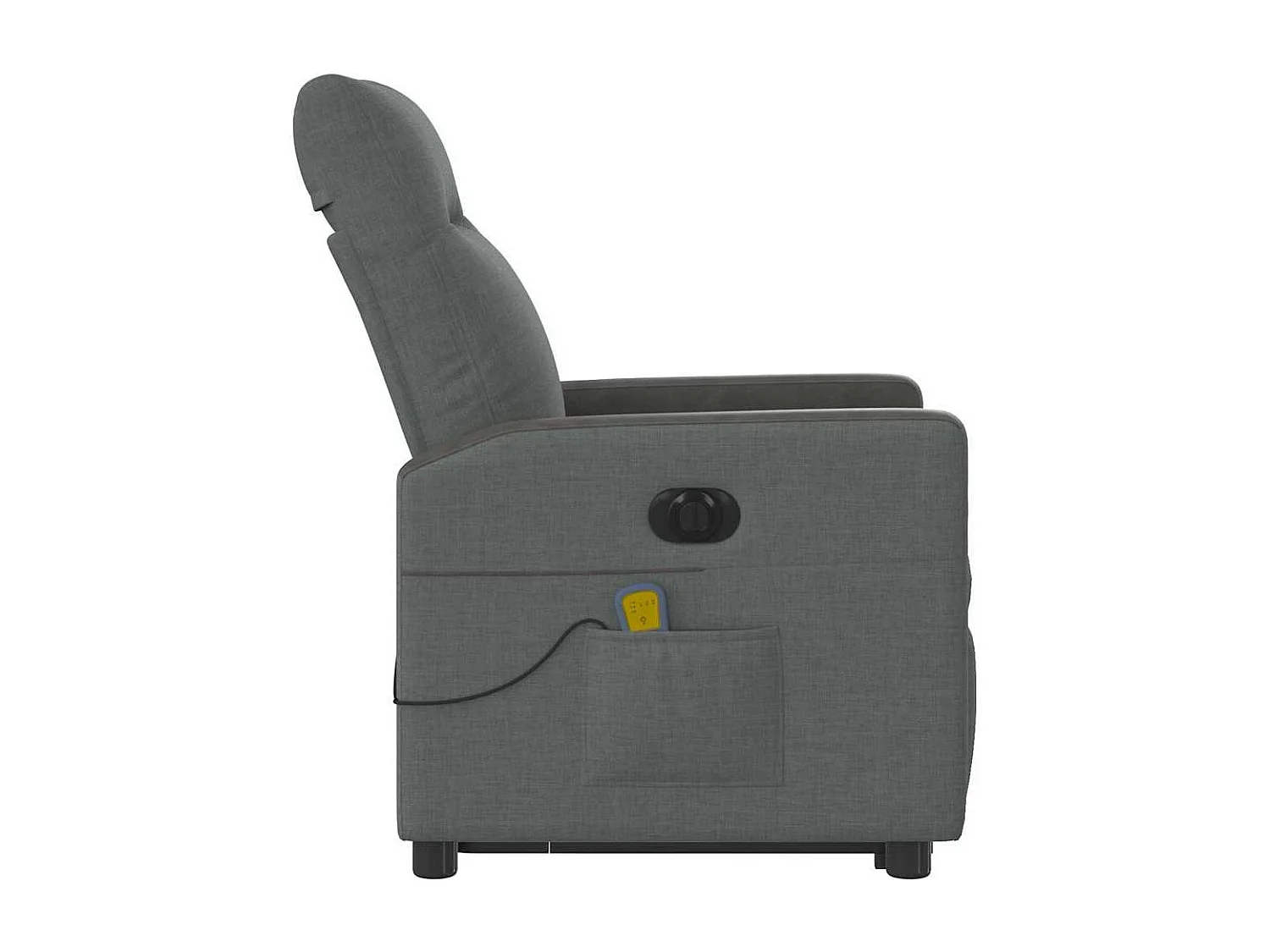 Fauteuil inclinable de massage électrique Gris foncé Tissu