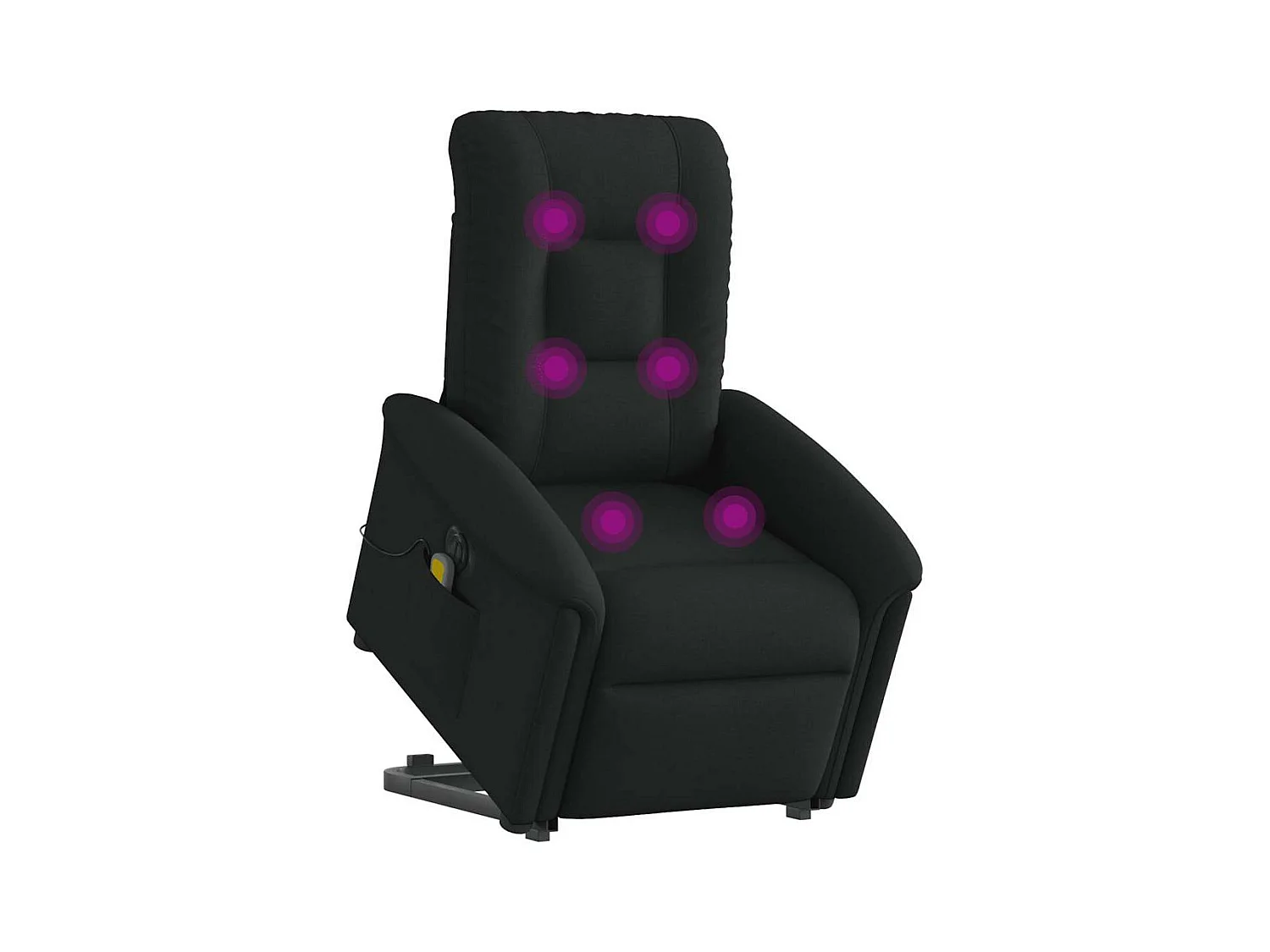Fauteuil inclinable de massage électrique Noir Tissu