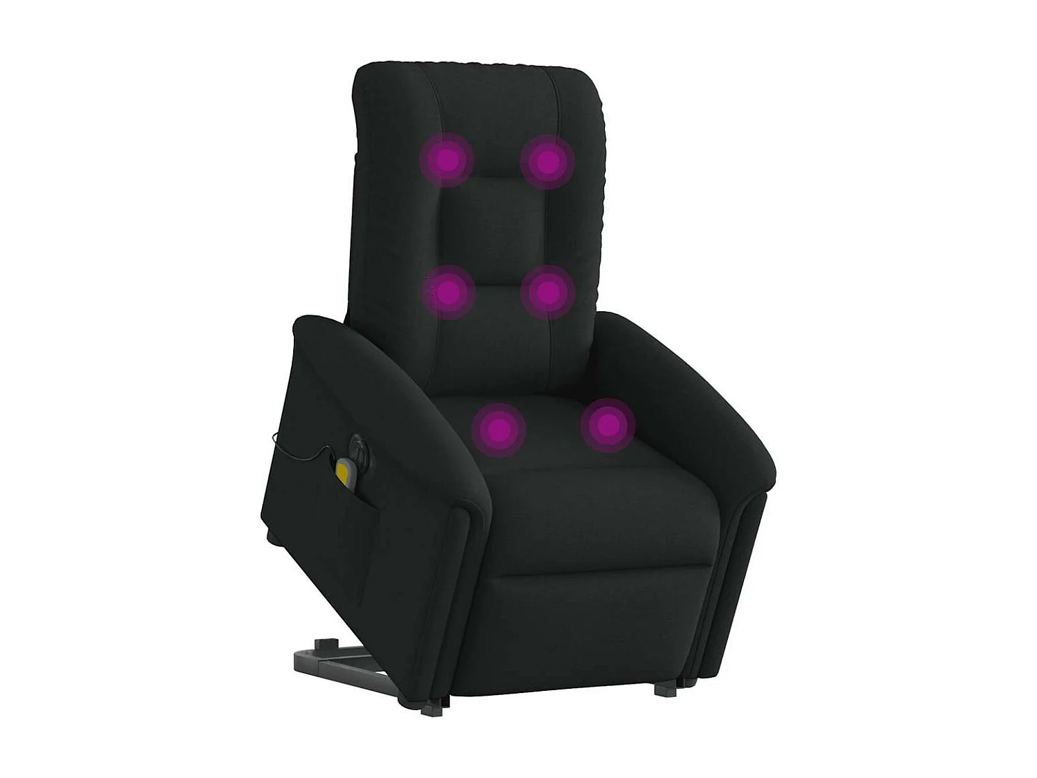 Fauteuil inclinable de massage électrique Noir Tissu