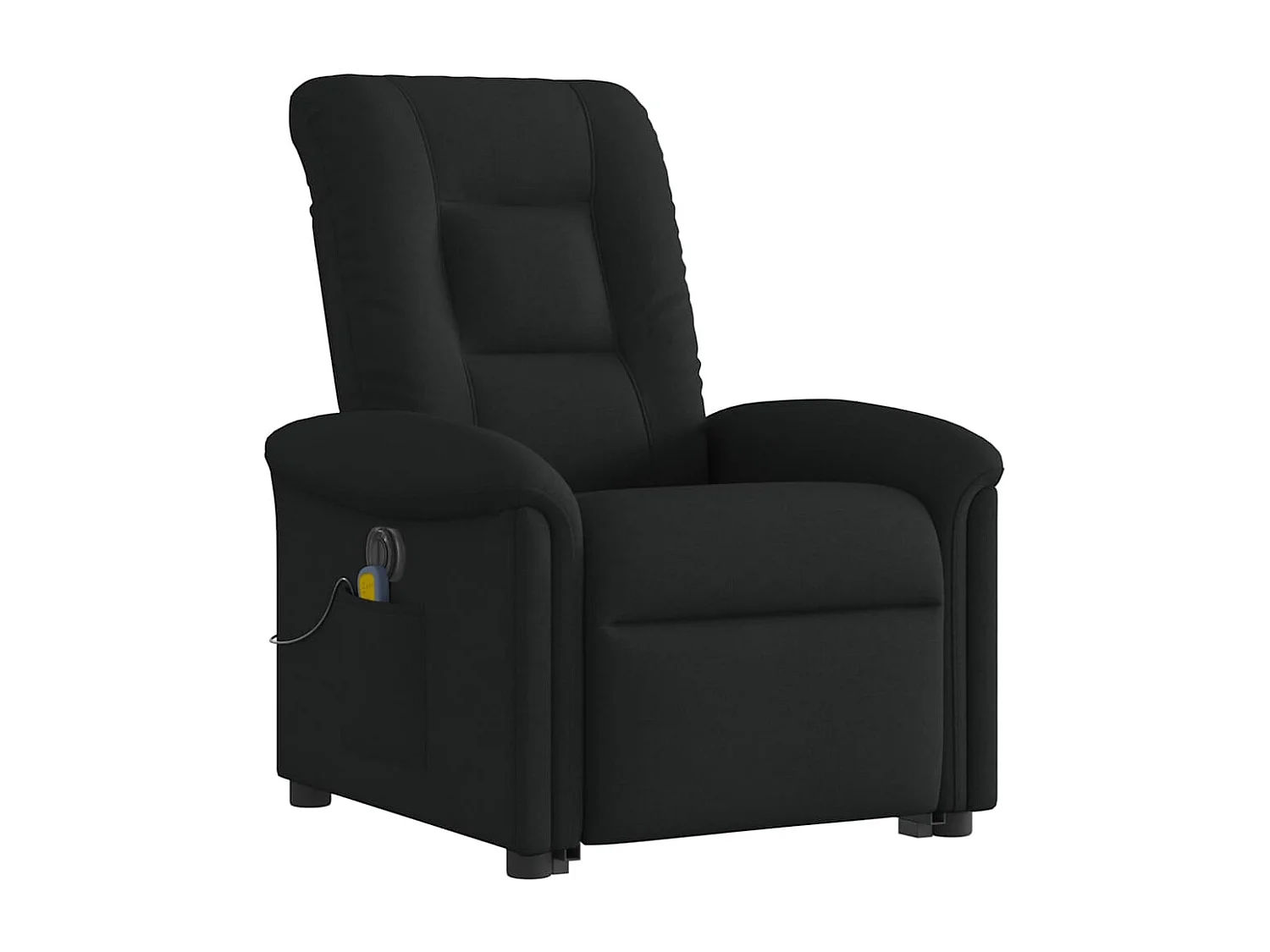Fauteuil inclinable de massage électrique Noir Tissu