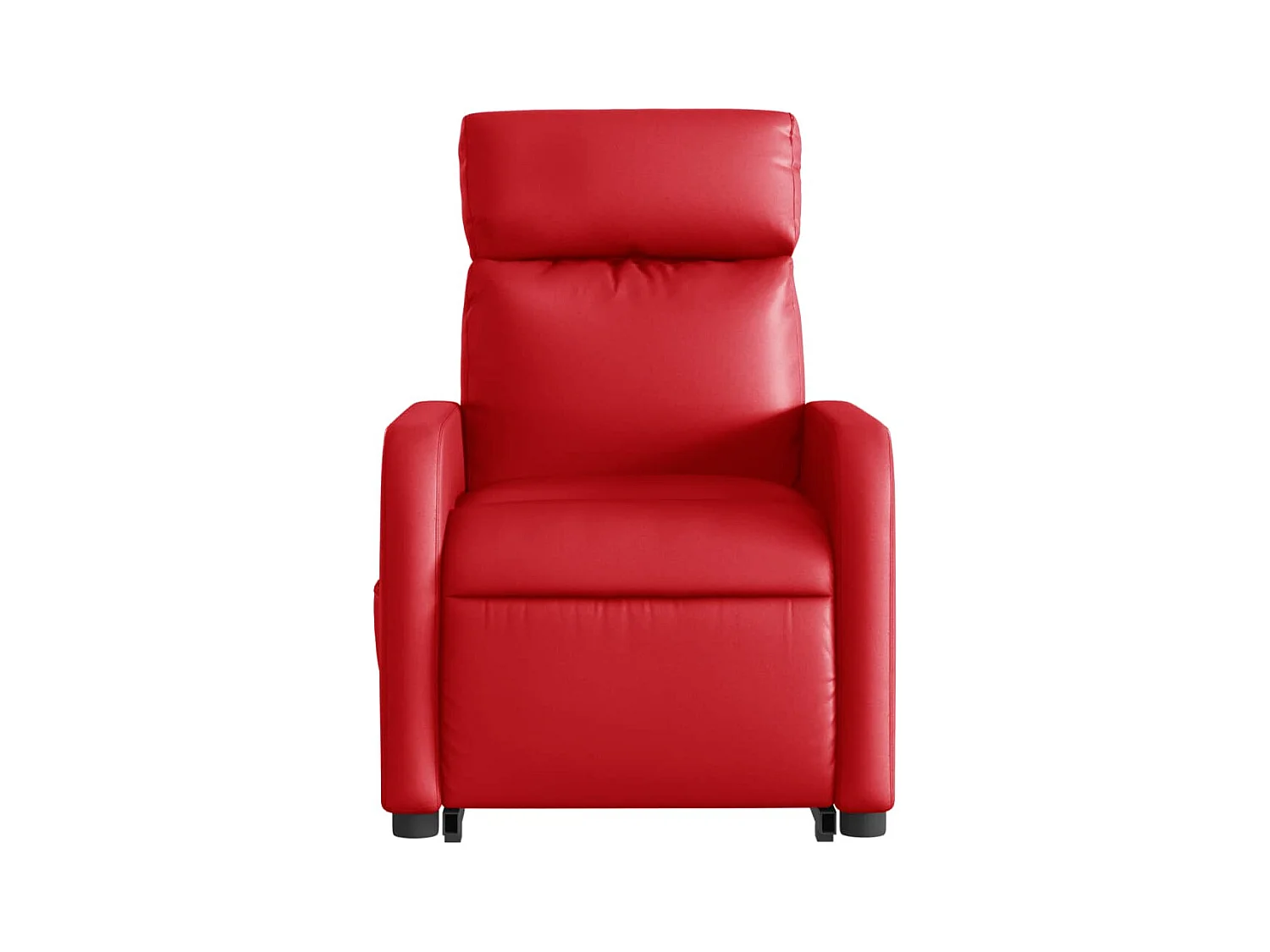 Fauteuil inclinable de massage électrique rouge similicuir